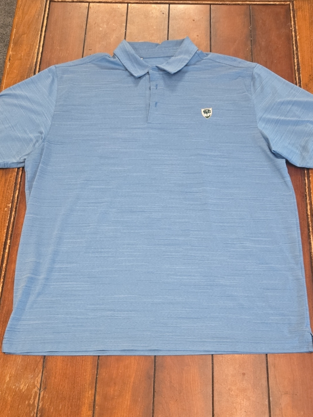 Under Armour Blue Men's Polo with Subtle Textured Stripe